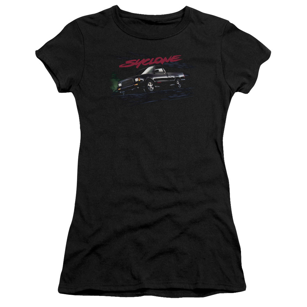 Gmc Syclone Junior Sheer Cap Sleeve Womens T Shirt Black