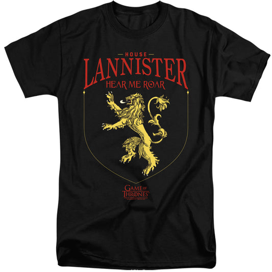 Game Of Thrones House Lannister Sigil Mens Tall T Shirt Black