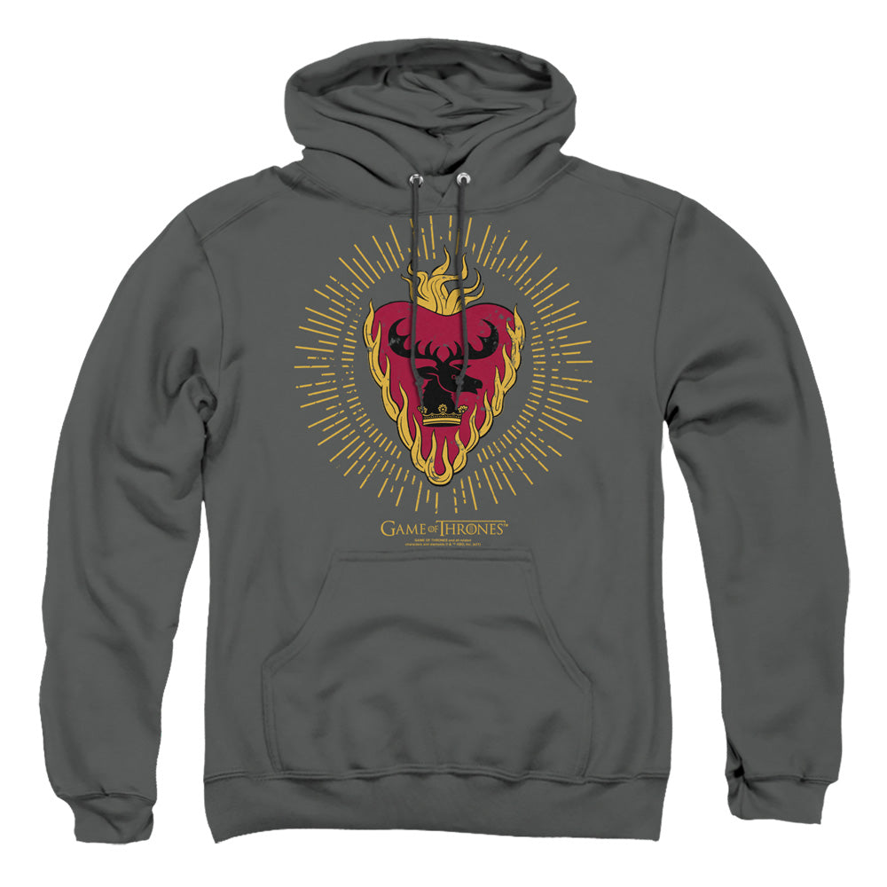 Game Of Thrones Stannis Baratheon Burst Sigils Mens Hoodie Charcoal