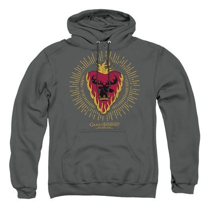 Game Of Thrones Stannis Baratheon Burst Sigils Mens Hoodie Charcoal