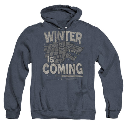 Game Of Thrones Winter Is Coming Mens Heather Hoodie Navy