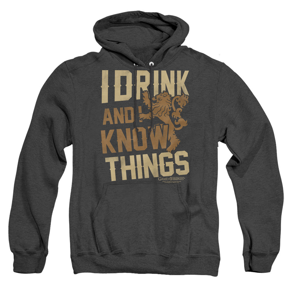 Game Of Thrones Know Things Mens Heather Hoodie Black