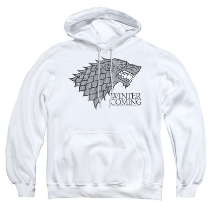 Game Of Thrones Startk Winter Is Coming On White Mens Hoodie White