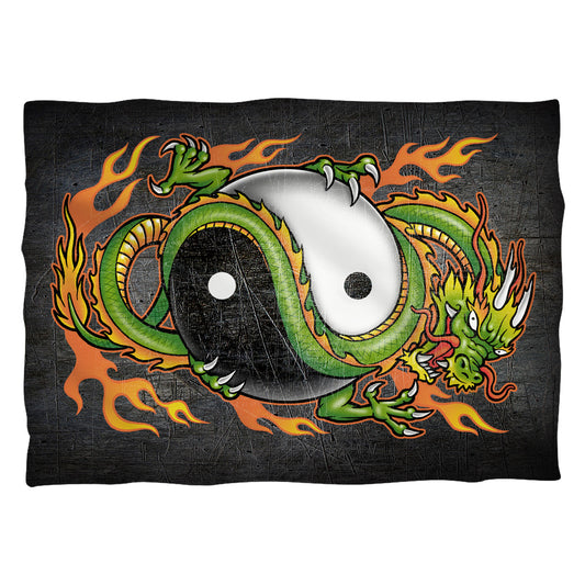 Yin Yang Dragon Pillow Case