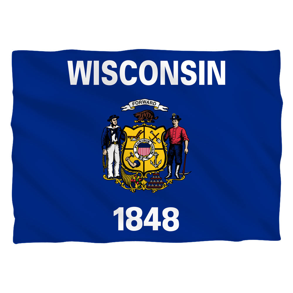 Wisconsin Flag USA State Flag Pillow Case