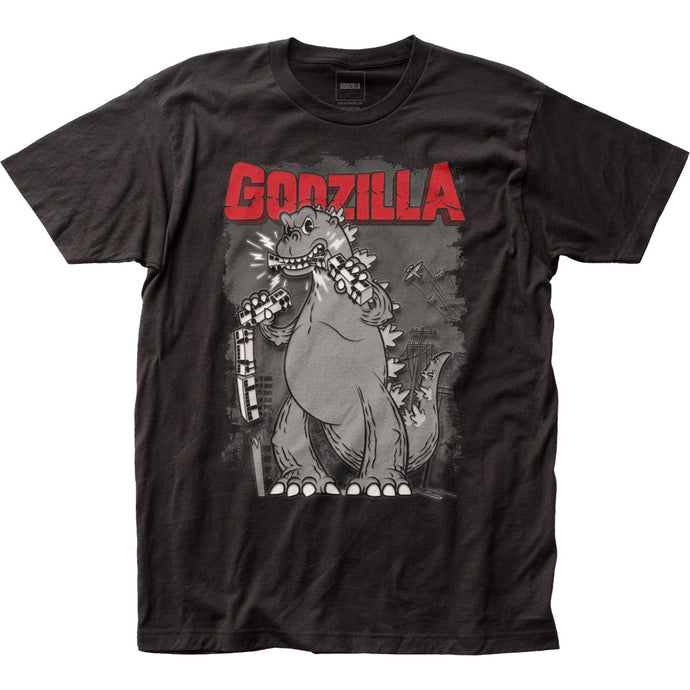 Godzilla Rubberhose Mens T Shirt Black