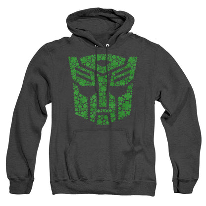 Transformers St. Patrick'S Day Autobot Shamrock Mens Heather Hoodie Black