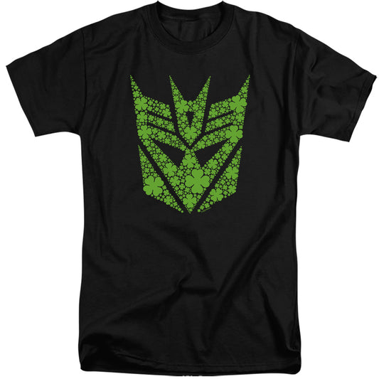 Transformers St. Patrick'S Day Decepticon Shamrock Mens Tall T Shirt Black