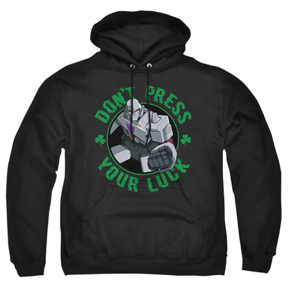 Transformers St. Patrick'S Day Megatron Don'T Press Your Luck Mens Hoodie Black