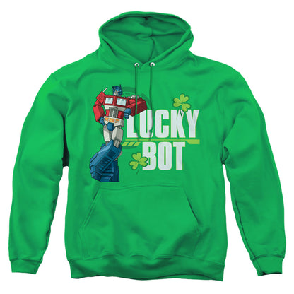 Transformers St. Patrick'S Day Optimus Prime Lucky Bot Mens Hoodie Kelly Green