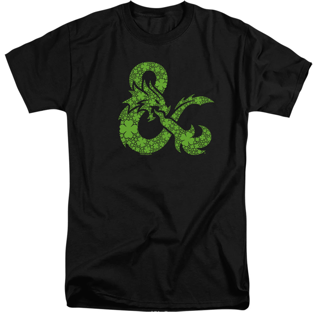 Dungeons And Dragons St. Patrick'S Day Shamrock Logo Mens Tall T Shirt Black