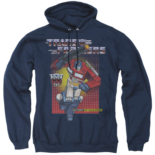 Transformers Optimus Prime Mens Hoodie Navy Blue