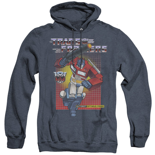 Transformers Optimus Prime Mens Heather Hoodie Navy