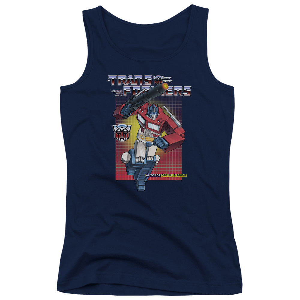 Transformers Optimus Prime Womens Tank Top Shirt Navy Blue