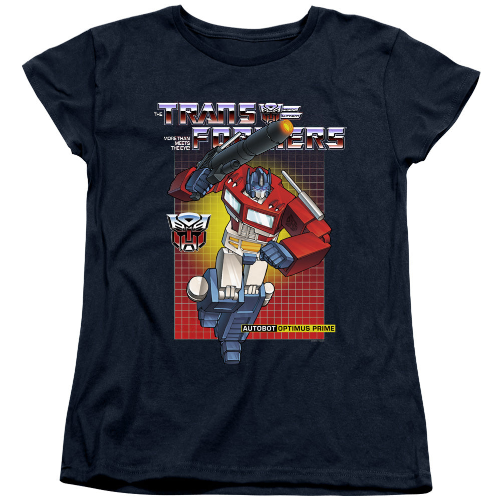 Transformers Optimus Prime Womens T Shirt Navy Blue