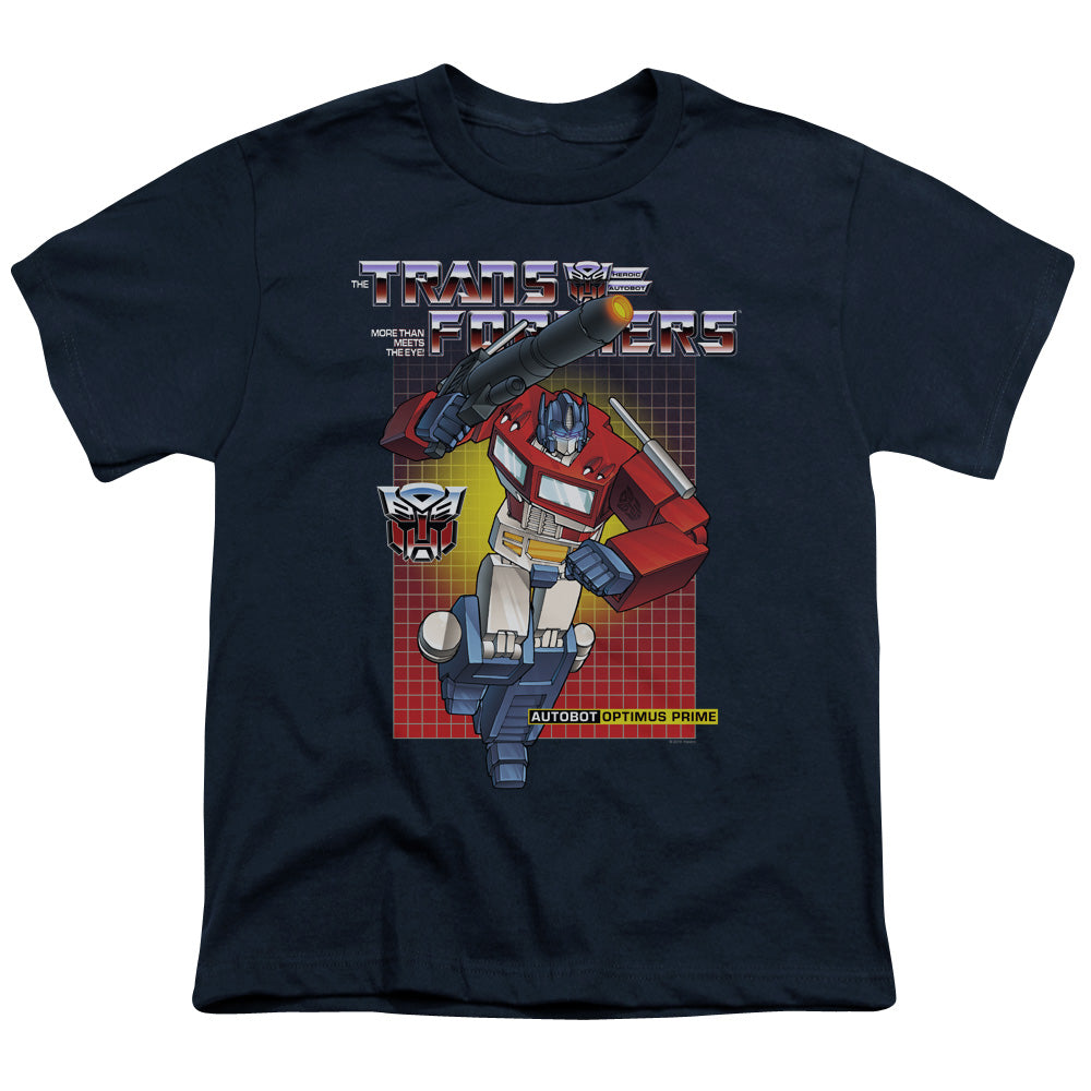 Transformers Optimus Prime Kids Youth T Shirt Navy Blue