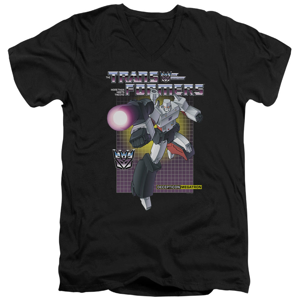 Transformers Megatron Mens Slim Fit V-Neck T Shirt Black