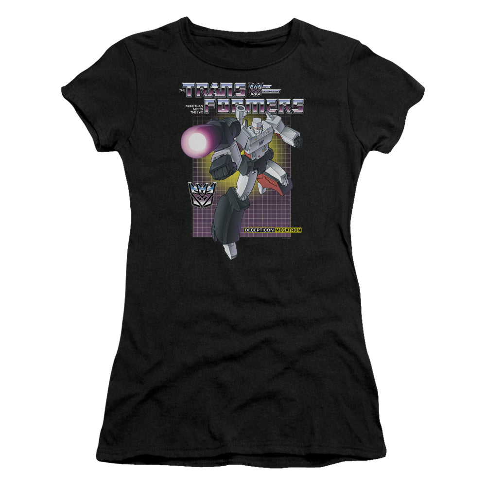 Transformers Megatron Junior Sheer Cap Sleeve Womens T Shirt Black