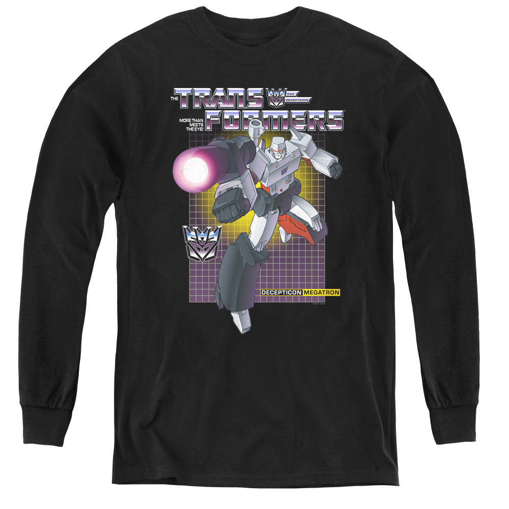 Transformers Megatron Long Sleeve Kids Youth T Shirt Black