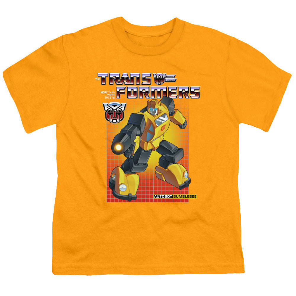 Transformers Bumblebee Kids Youth T Shirt Gold