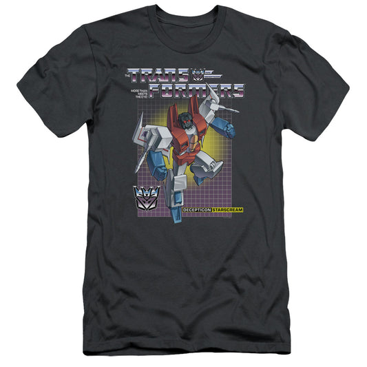 Transformers Starscream Slim Fit Mens T Shirt Charcoal