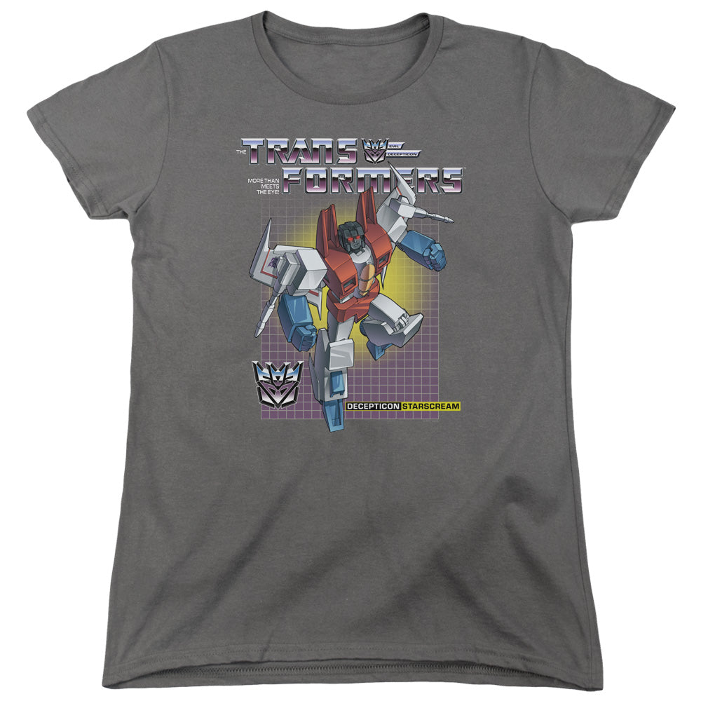 Transformers Starscream Womens T Shirt Charcoal