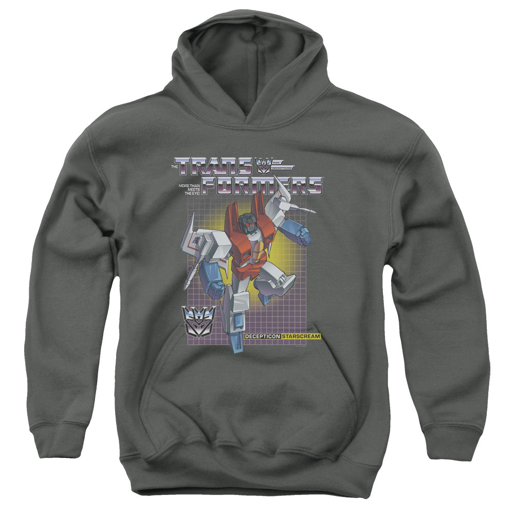 Transformers Starscream Kids Youth Hoodie Charcoal