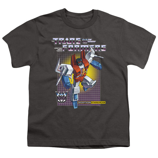 Transformers Starscream Kids Youth T Shirt Charcoal