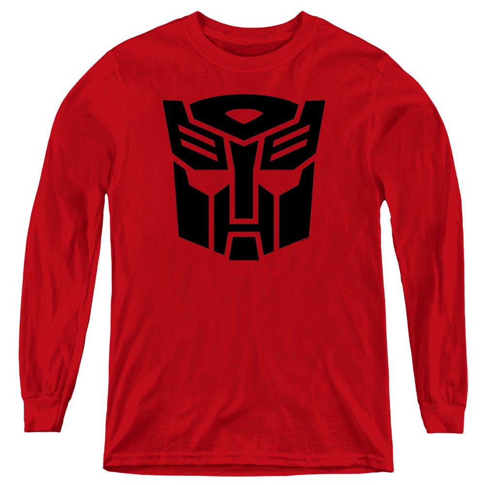 Transformers Autobot Long Sleeve Kids Youth T Shirt Red