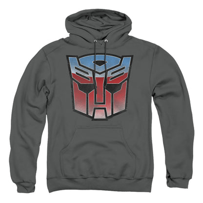 Transformers Vintage Autobot Logo Mens Hoodie Charcoal