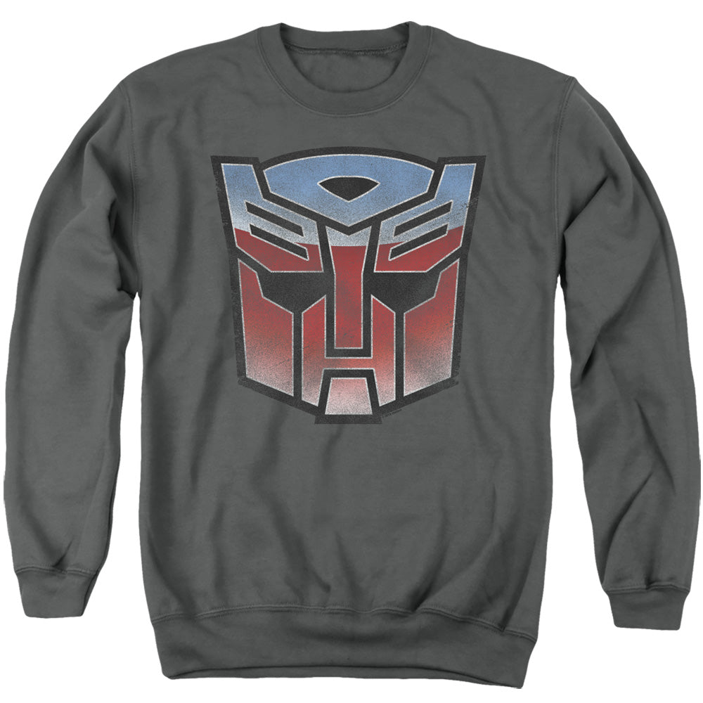 Transformers Vintage Autobot Logo Mens Crewneck Sweatshirt Charcoal