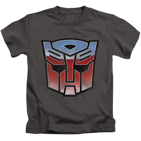 Transformers Vintage Autobot Logo Juvenile Kids Youth T Shirt Charcoal