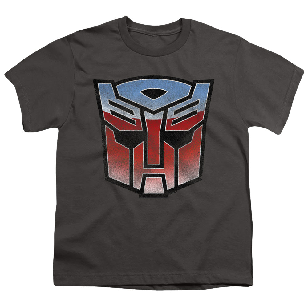 Transformers Vintage Autobot Logo Kids Youth T Shirt Charcoal