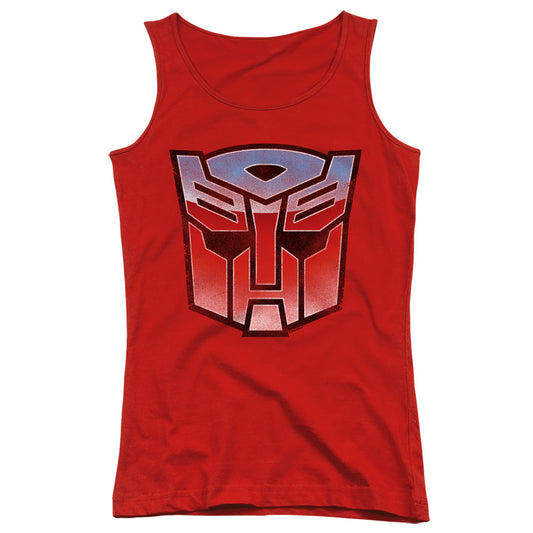 Transformers Vintage Autobot Logo Womens Tank Top Shirt Red