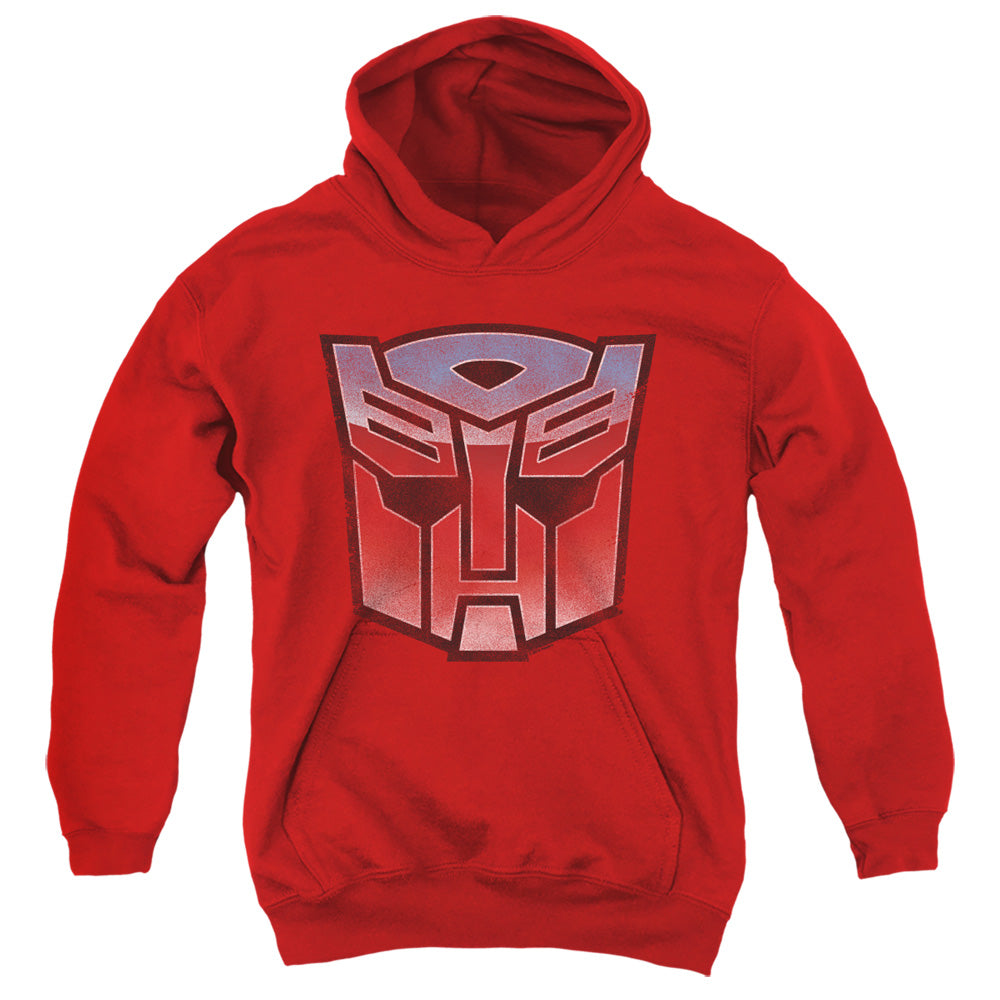 Transformers Vintage Autobot Logo Kids Youth Hoodie Red