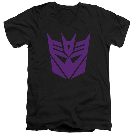 Transformers Decepticon Mens Slim Fit V-Neck T Shirt Black