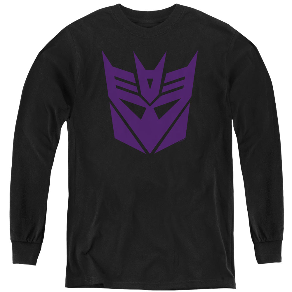 Transformers Decepticon Long Sleeve Kids Youth T Shirt Black