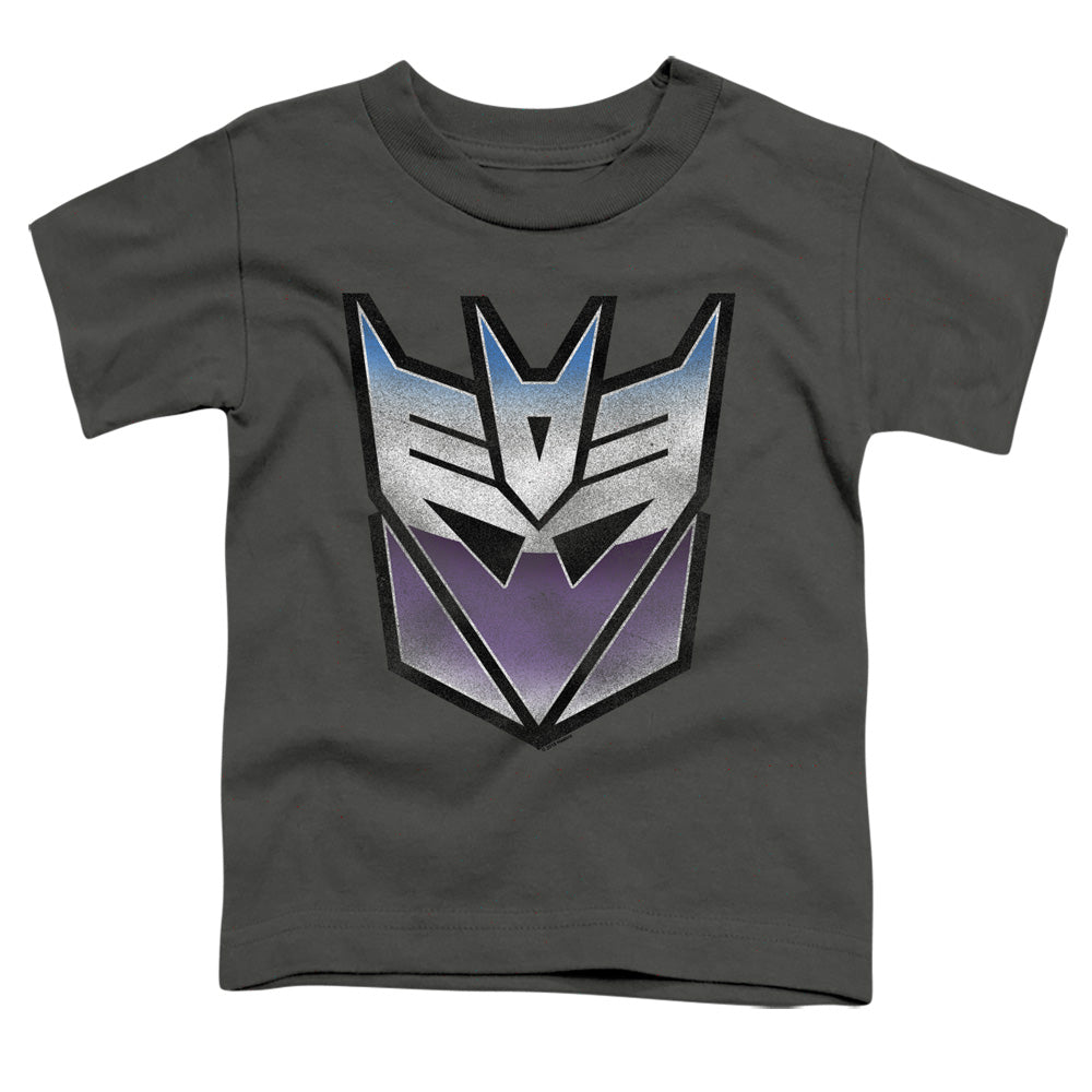 Transformers Vintage Decepticon Logo Toddler Kids Youth T Shirt Charcoal