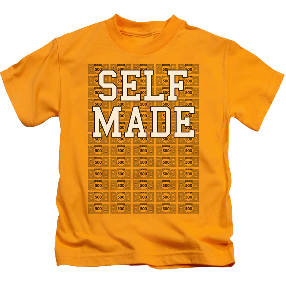 Monopoly Self Made Juvenile Kids Youth T Shirt Gold