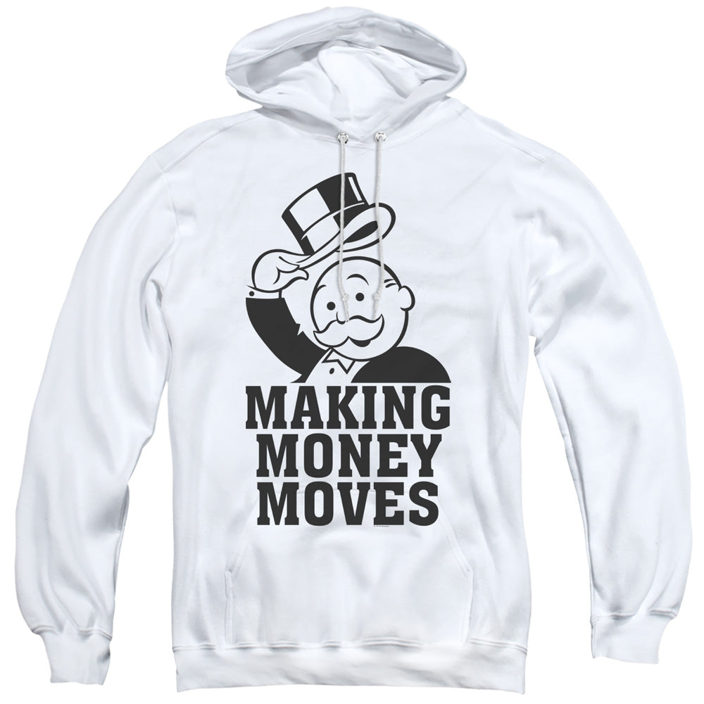 Monopoly Money Moves Mens Hoodie White