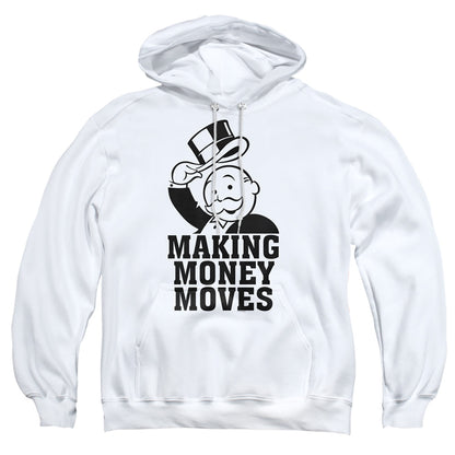 Monopoly Money Moves Mens Hoodie White