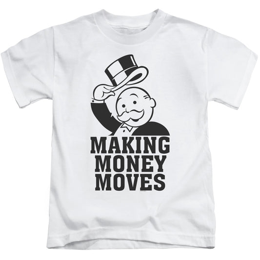 Monopoly Money Moves Juvenile Kids Youth T Shirt White