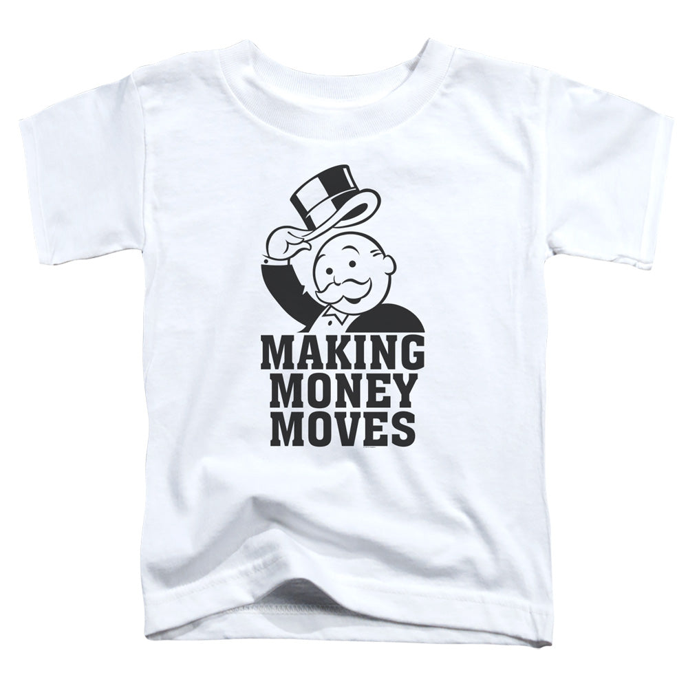 Monopoly Money Moves Toddler Kids Youth T Shirt White