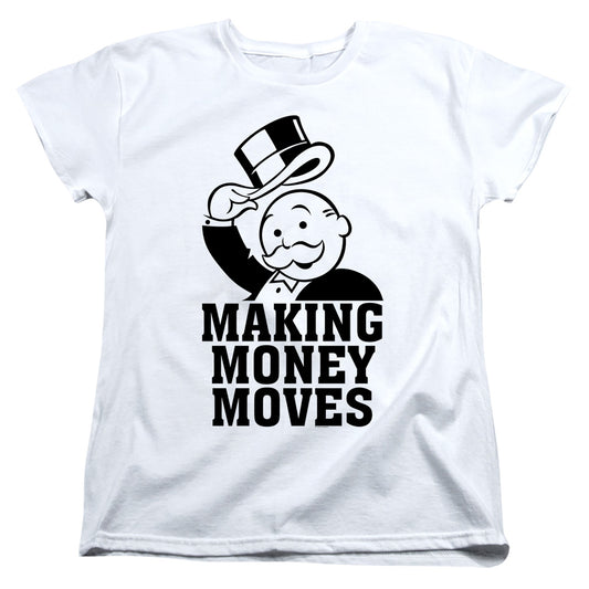 Monopoly Money Moves Womens T Shirt White