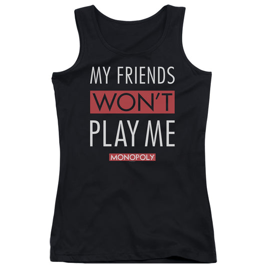 Monopoly My Friends Womens Tank Top Shirt Black