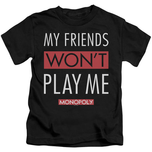 Monopoly My Friends Juvenile Kids Youth T Shirt Black