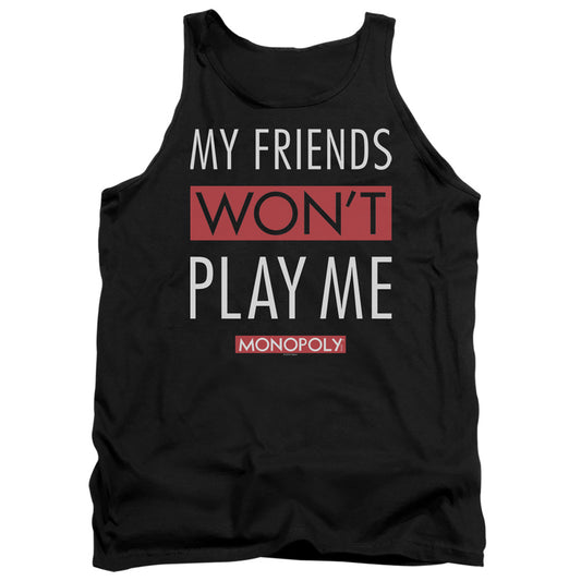 Monopoly My Friends Mens Tank Top Shirt Black