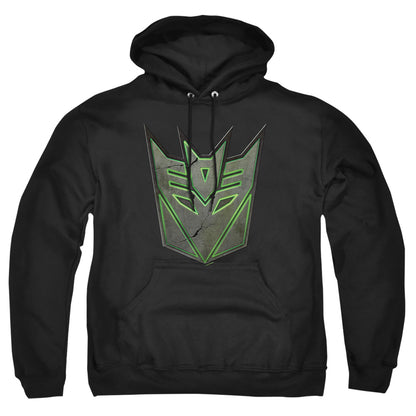 Transformers Glowing Decepticon Logo Mens Hoodie Black