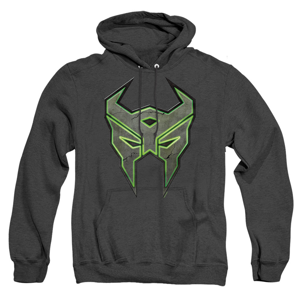 Transformers Glowing Terrorcon Logo Mens Heather Hoodie Black