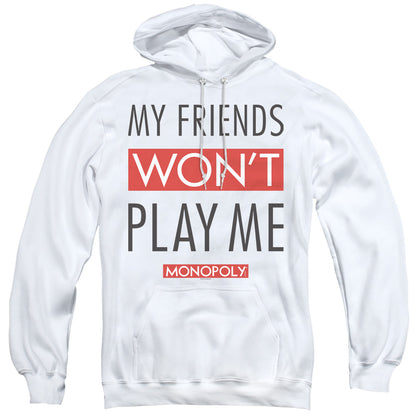 Monopoly My Friends Mens Hoodie White